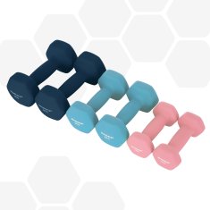 Songmics Set bučica heksagonalnih 13.5x6.5x6 cm ružičasta akvamarin siva