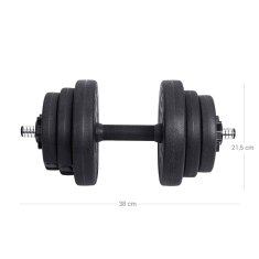 Songmics Set bučica 2 komada 20 kg crne boje
