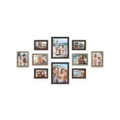 Songmics Set okvira za slike 10 komada 20x25 cm, 13x18 cm, 10x15 cm, bijela