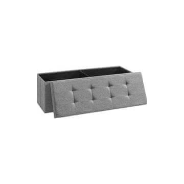 Songmics Klupa za pohranu 110x38x38 cm Siva