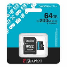 Kingston Canvas Go Plus Gen4 microSDXC kartica + adapter, 64 GB (SDCG4/64GB)