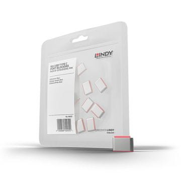 Lindy Lindy USB Type C Blokatori portova (Bez ključa) - Pakiranje od 10 komada, Ružičasti