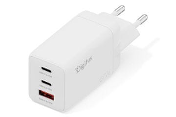 Digitus Digitus USB GaN punjač 67W, 2x USB-C, 1x USB-A, Bijeli