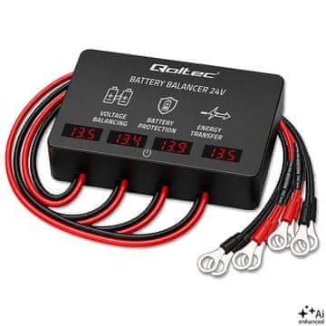 Qoltec Qoltec Balanser napona 48V za akumulatore 4 x 12V | 10A | AGM GEL LiFePO4 | LED