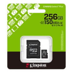 Kingston Canvas Select Plus Gen3 microSDXC kartica + adapter, 256 GB (SDCS3/256GB)