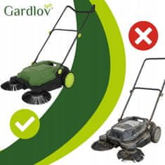 Malatec Ručni mehanički stroj za metenje s metlom 68 cm, 3 četke