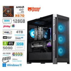 MEGA TWR S11 računalo, AMD Ryzen 9-9950X3D, 128GB, SSD4TB, RTX5090, W11H