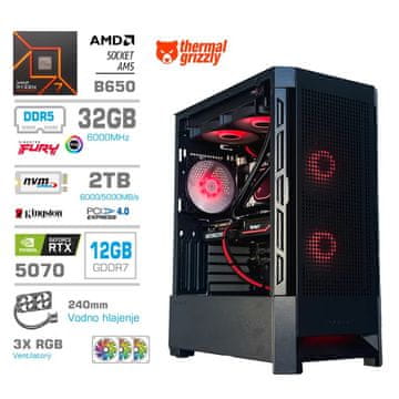 MEGA MT S8 računalo, AMD Ryzen 7-7700X, 32GB, SSD2TB, RTX5070, FreeDOS