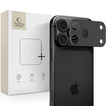 Tech-protect CamAlloy Fit zaštitno staklo za kameru za iPhone 18 Pro, crno