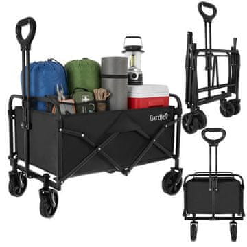 Northix Sklopiva vrtna kolica, kapacitet 90 l, nosivost 100 kg, 4 kotača