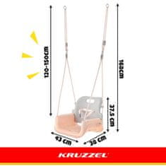 Northix Dječja ljuljačka 3 u 1, podesiva užad, nosivost 30 kg