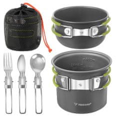 Northix Komplet za kampiranje, sklopivi aluminij, kapacitet 1,2 l