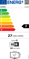 Hisense 32A59S televizor, 80 cm (32"), QLED, VIDAA