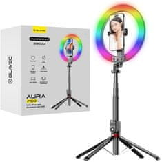 BLAVEC Aura Pro RGB Selfie kružno LED svjetlo + stativ 2.3m, crno