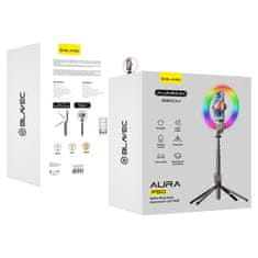 BLAVEC Aura Pro RGB Selfie kružno LED svjetlo + stativ 2.3m, crno