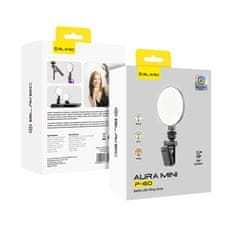 BLAVEC Aura Mini Selfie kružno LED svjetlo s kopčom, crno