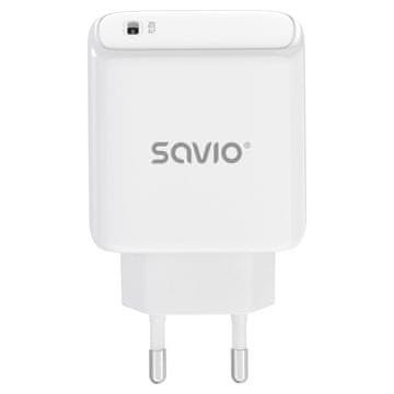 SAVIO SAVIO LA-14 Zidni punjač 20W s Power Delivery 3.0, bijeli