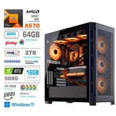 MEGA TWR S11 računalo, AMD Ryzen 9-9950X, 64GB, SSD4TB, RTX5080, W11H