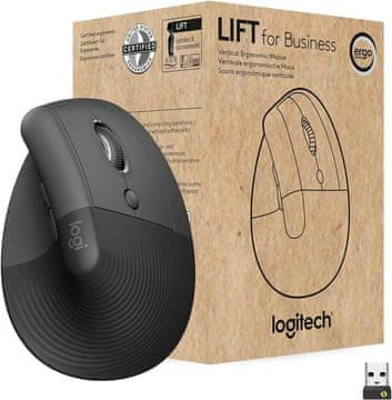 Logitech Lift za poslovne, miš, grafitna, OEM