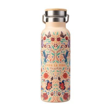 Northix Boca od nehrđajućeg čelika 500 ml - Frida Kahlo Long Live Life Design