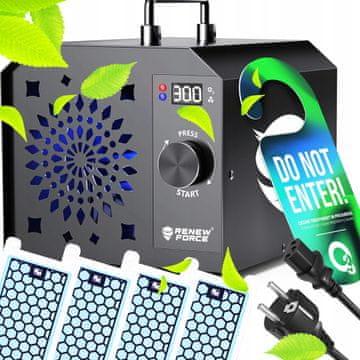Dexxer Generator ozona od 100 W, uklanjanje mirisa 90 g/h, ozonator s LCD zaslonom