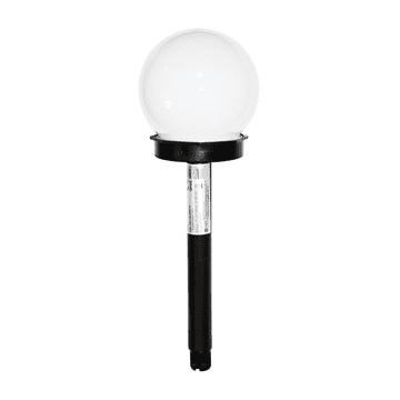 Vrtna lampa sa solarnom kuglom, crna plastika