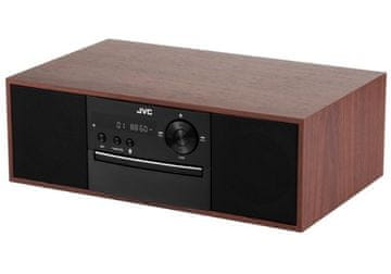 slomart JVC RD-E761 mini tower sustav, drveno kućište, AM/FM radio, brončana/crna