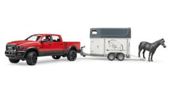 RAM BRUDER 02501 Pickup s prikolicom za konje, 1:16