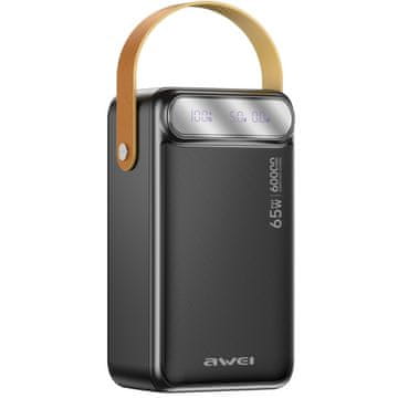 slomart AWEI PA-82 Powerbank 60000mAh 65W, 2xUSB-A/USB-C PD