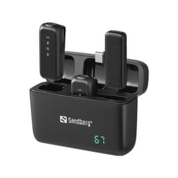 Sandberg Streamer USB-C Wireless Mic x2 bežični komplet mikrofona