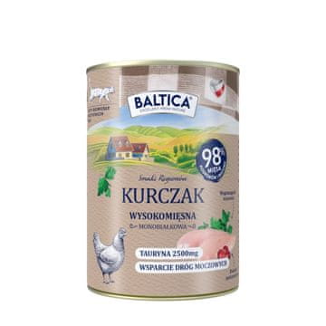 slomart BALTICA Okusi regija Piletina Mono - mokra hrana za mačke - 400g