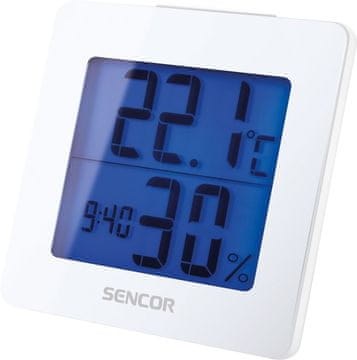 slomart Sencor SWS 1500B Termometar s satom i mjeračem vlage, LCD