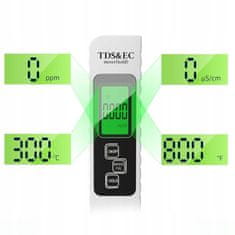 Dexxer PH tester kvalitete vode LCD termometar TDS ATC bijeli