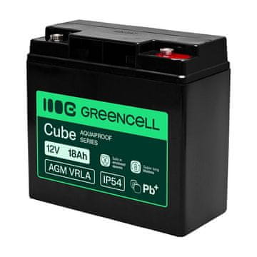 Green Cell Green Cell AGM VRLA 12 V 18 Ah akumulator bez održavanja za blagajne, igračke i kamere (181 x 77 x 167 mm)