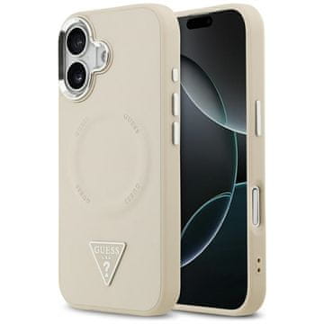 Guess Guess Trokutasta Logo Magsafe Futrola Za Iphone 17 Bež S Modernim Dizajnom
