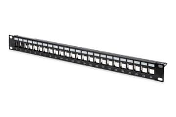 Digitus Prazni patch panel DIGITUS 19" 24 porta 1U za keystone module (RAL 9005)