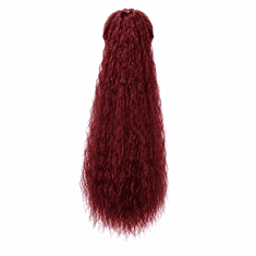 VIVVA® Kovrčavi rep za kosu na štipaljku, 56 cm, umjetni rep otporan na toplinu do 150 °C, više boja | CURLYTAIL Crvena