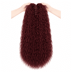 VIVVA® Kovrčavi rep za kosu na štipaljku, 56 cm, umjetni rep otporan na toplinu do 150 °C, više boja | CURLYTAIL Crvena