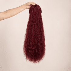 VIVVA® Kovrčavi rep za kosu na štipaljku, 56 cm, umjetni rep otporan na toplinu do 150 °C, više boja | CURLYTAIL Crvena