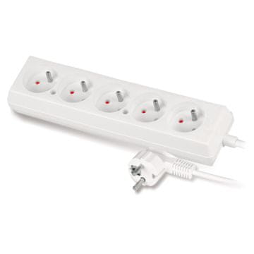 slomart Fiksni produžni kabel PLASTROL, 5 utičnica, 3m, s uzemljenjem