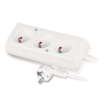 slomart Produžni kabel PLASTROL PS-370/1,5/3,0, 3x2P+Z, 3m, bijela