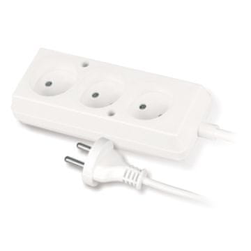 slomart Produžni kabel PLASTROL PS-360/3,0, 3x2P, 3m, bijela