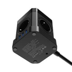 power Plastrol PS-41S KEL Produžni kabel s Qi punjenjem, 4xSchuko, 3xUSB-A, 1xUSB-C