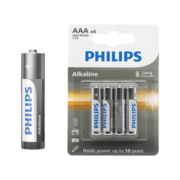 Bateria PHILIPS Alkalna baterija LR03, 4 kom