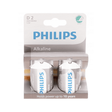 Bateria PHILIPS Alkalna baterija LR20, 2 kom