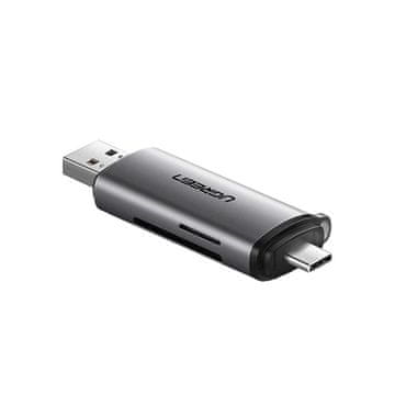 Kart Ugreen CM197 čitač kartica USB 3.0 + USB-C, aluminijski