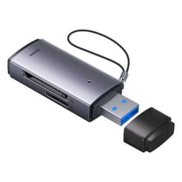 Kart Baseus SD + microSD USB 3.0 čitač kartica, siva