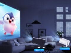 Alwtniet HY320 mini projektor, 4K Full HD, WiFi 6, BT5.0, do 150''