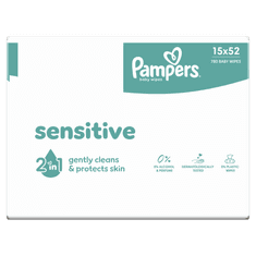 Pampers Sensitive vlažne maramice, 780 komada