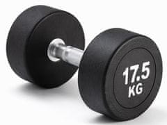 Kubisport 17,5 kg ovalna crna bučica